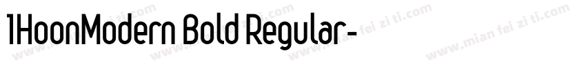 1HoonModern Bold Regular字体转换